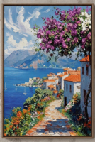 Peinture à l'huile sur toile impressionniste surdimensionnée personnalisée, faite à la main, avec cadre en bois, art mural vintage pour salon