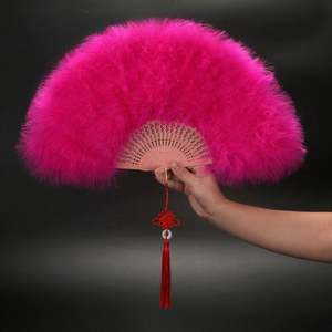 Éventail à plumes de style chinois pour la danse DJ, la décoration de fêtes et les cadeaux, fournitures de fête - Product Image 5
