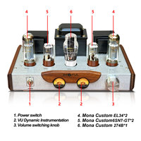Mona Masaüstü Hi-Fi Ev Amplifikatörü 2.0 Kanal Yüksek Çözünürlüklü Ses Desteği 5.0 Stereo LDAC Alüminyum Gövde