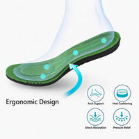 Semelles Ergonomiques pour Chaussures de Travail, Soutien de la Voûte Plantaire Robuste pour Travailler Debout Toute la Journée, Inserts Double Couche Amortissants pour Hommes et Femmes