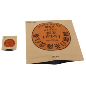 Custom Foil Food Tea Coffee Snack Package Packaging Pouches Kraft Paper Tea Bags