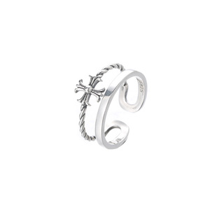Thai <b>Silver</b> <b>Ring</b> For Women Flower Geometric Design Fashion Jewelry Gift Trendy Retro Style - Product Image 5