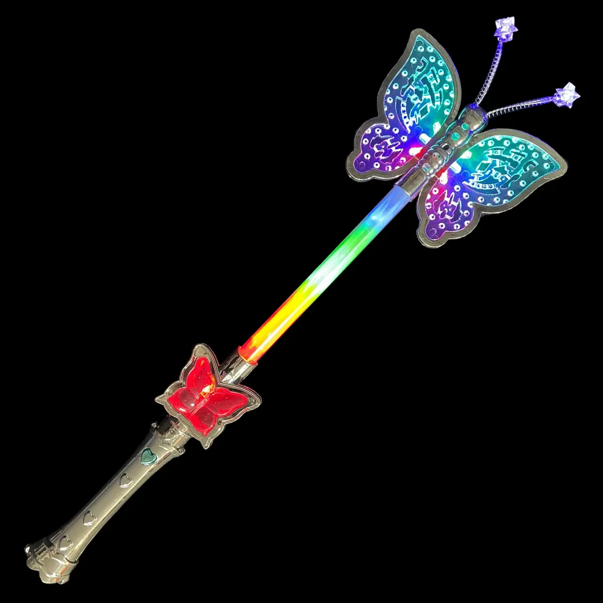 Light Up LED Pretty Butterfly Fairy Wand for Girls