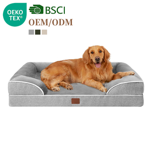 Tempat Tidur Anjing Ortopedi Grosir Tahan Air Busa Memori Sofa Hewan Peliharaan Custom OEM Tempat Tidur Sofa Anjing Besar untuk Anjing di Dalam Ruangan - Product Image 1