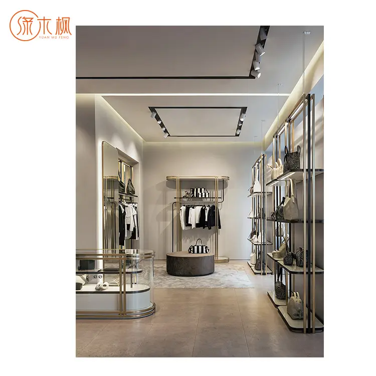 Enhancing Exquisite Presentation Custom Bag For Clothing Store New Shop Design Retail Clothing Store Fixtures Direct Factory