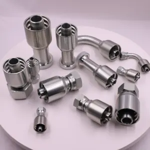 Carbon Steel Hydraulic Pipe Fittings Female Straight Reusable Hydraulic Hose Fitting Npt Straight Fitting
