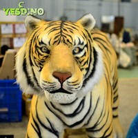 Tigre grandeur nature modèle 3D tigre animatronique réaliste enfants fausse fourrure Zoo parc d'attractions expositions d'animaux musée affichage Silicone