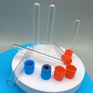 Plastik renkli kapaklı 3ml şeffaf yuvarlak cam Test tüpü 5ml alt kan toplama tüpü kozmetik konteyner cam şişeler - Product Image 4