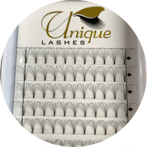 Extensions de cils en éventail pré-fabriquées 3D 4D 5D 6D 7D 8D 9D 10D en gros, base pointue, tige courte, PBT coréen, 0,05 0,07 mm - Product Image 2