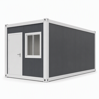 Maison modulaire préfabriquée en panneaux sandwich en acier pour dortoir de travailleurs en camp de travail, maison conteneur standard de 20 pieds