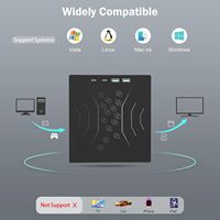 7-in-1 Externe DVD-brander USB 3.0 & Type-C Draagbare CD/DVD-drive 24x CD 8x DVD-brander voor Laptop Desktop PC Mac Windows Linux