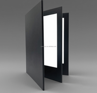 Garantie de qualité personnalisé 4 vue A5 taille noir LED rétro-éclairé Menu couverture de livre pour Restaurant discothèque
