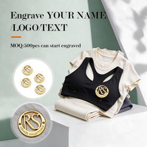 Étiquette Métallique Ronde Personnalisée pour Vêtements, Gravée avec Logo, Résistante à l'Eau de Mer - Product Image 1