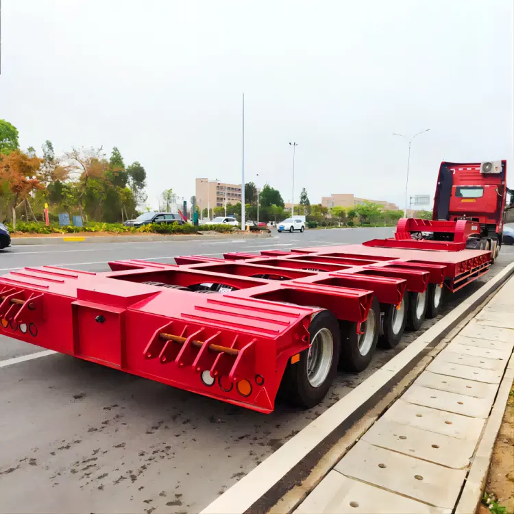 3 Axle 4 Axle 40T 60T Flatbed Flat Bed Contenedor Semirremolque Camión usado Remolque en África