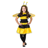 Costume de carnaval jupes jaunes Bumble Bee Costume avec bandeau ailes enfants Performance robe