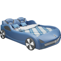 JINS Lits populaires pour enfants Lit auto moderne pour enfants Cadre de lit de luxe avec dessin animé Ensemble de meubles pour chambre double pour enfants Garçon et fille