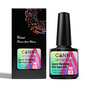 CANNI 7.3ml Gel de Uñas Ojo de Gato Láser Arcoíris Holográfico, Esmalte Magnético UV Removible, Gel Brillante para Arte de Uñas con Efecto <span class=keywords><strong>Aurora</strong></span> - Product Image 6