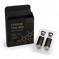Boîte d'emballage personnalisée pour flacons de 3 ml, 5 ml, 10 ml avec plateau d'insertion et étiquettes logo