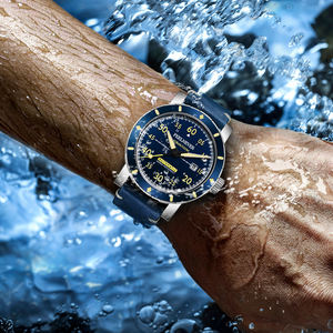 ساعة غواص LIGE FN1803 ميكانيكية أوتوماتيكية ببلور الياقوت للرجال، مقاومة للماء 500 متر، يابانية 8215 فاخرة مضيئة نايلون - Product Image 5