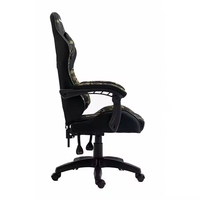 Chaise de bureau moderne de luxe rouge et noire en cuir PU ergonomique avec base pivotante à cinq étoiles et hauteur réglable pour jeux sur PC