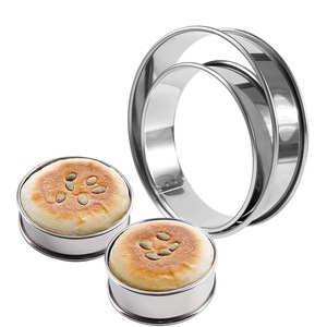 Moule à pâtisserie en acier inoxydable écologique, résistant au four, <span class=keywords><strong>cercle</strong></span> à <span class=keywords><strong>tarte</strong></span> pour la cuisson de tartes aux fruits, biscuits, gâteaux, emballé dans un sac OPP - Product Image 5