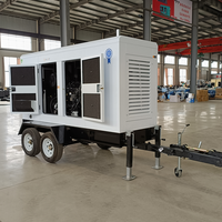 Groupe électrogène diesel silencieux haute performance de type remorque, avec boîtier anti-poussière, pour alimentation temporaire des terminaux portuaires