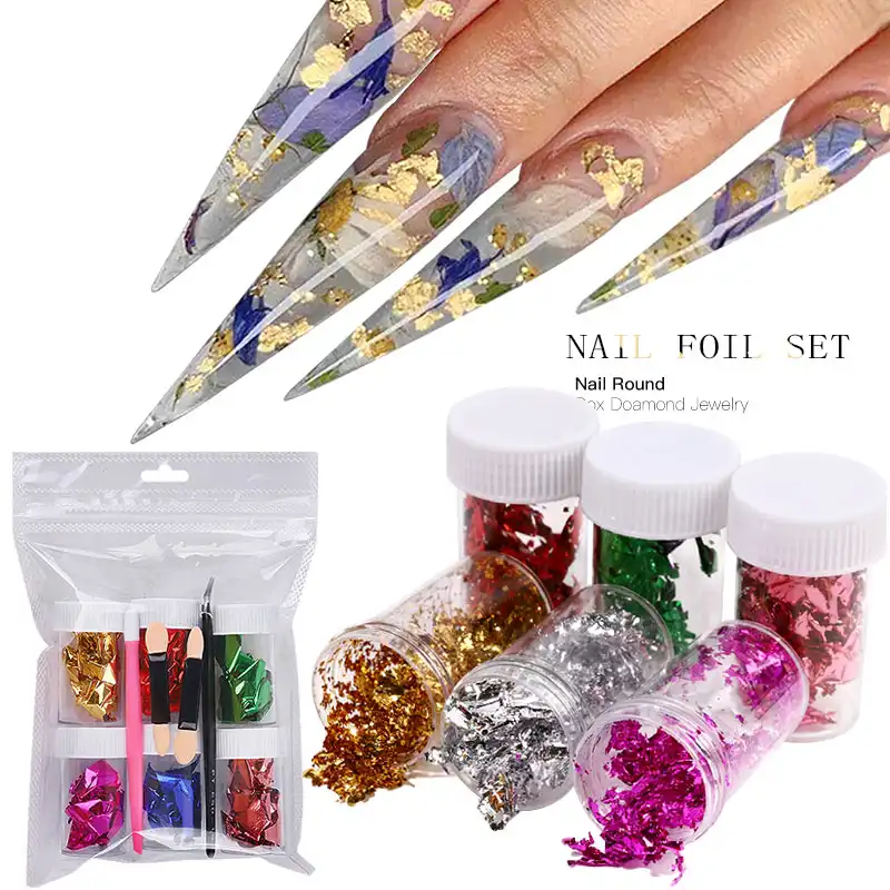 Nail Foil Sticker Set Nail Decoration Crystal Light Therapy Nail Art Paper Set