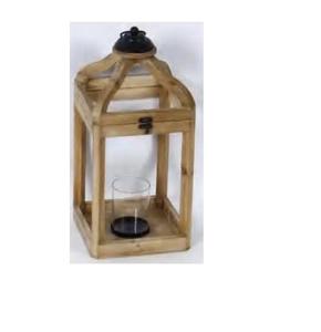 Lanterne en bois décorative pour la maison, cadre en bois de <span class=keywords><strong>sapin</strong></span> classique avec porte-<span class=keywords><strong>bougie</strong></span> en verre pour le salon - Product Image 3