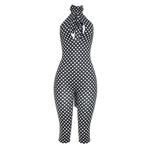 Viviblook D26JP260 Combinaison décontractée moulante sans manches à pois avec bretelles et dos nu pour femme - Product Image 5