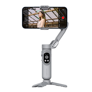 Nouveau <span class=keywords><strong>stabilisateur</strong></span> vidéo pour smartphone, caméra d'action et <span class=keywords><strong>GoPro</strong></span>, idéal pour le streaming en direct, avec éclairage intégré. - Product Image 2