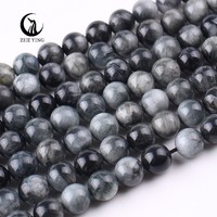 Perles de quartz œil de faucon en gros, 6/8/10 mm, pierres naturelles, perles rondes œil de faucon, pierres précieuses en vrac pour la création de bijoux