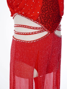 Traje de Danza Contemporánea para Niñas, Body con Tirantes y Pedrería, Pantalones Anchos con Lentejuelas Brillantes, Hecho a Medida - Product Image 4