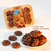 Biscuits à la double pépites de chocolat, biscuits gourmands à la pépites de chocolat, boîte cadeau personnalisée, vente en gros, collation en vrac pour les fêtes
