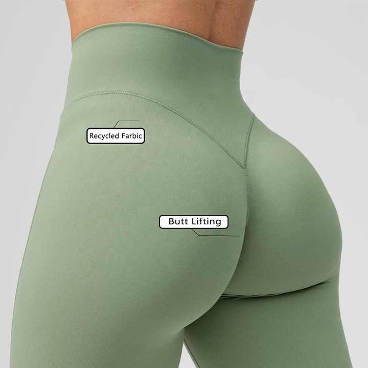 Nylon Knitted Moisture Wicking Sports Fitness Slim Leggings Women's Yoga Pants