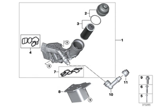 Высококачественный базовый масляный фильтр двигателя OE 11428596283 для BMW B46 B48 2,0 T F30 F10 <span class=keywords><strong>3</strong></span> 5 Series X1 X3 корпус масляного фильтра в сборе - Product Image 6