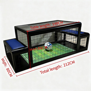 Máquina de Fútbol Interactiva de Metal con Luces LED para Debajo de la Mesa, Juego de Fútbol de Carnaval con Soporte en Inglés para 2 Jugadores - Product Image 6