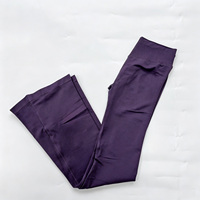 Pantalon de sport personnalisé taille haute push-up à jambe large, séchage rapide, respirant, sans couture, contrôle du ventre, leggings de yoga évasés