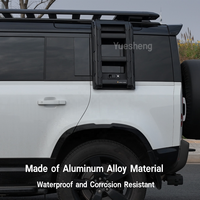 Échelle latérale pliable en alliage d'aluminium pour Land Rover Defender 110, échelle de toit, pièces et accessoires automobiles