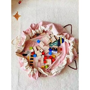Sac de rangement pour jouets, échantillon gratuit, pour petites briques et blocs, pour le rangement et le nettoyage des jouets d'enfants, tapis de jeu et sac de rangement interactif - Product Image 3