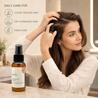 Interoba Private Label Vegan Scalp Moisturizer Spray Minyak Kelapa Melembapkan Anti-Kusut Hair Mist Ringan Segar Seperti Air
