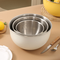 Ensemble de bols mélangeurs empilables en acier inoxydable, grande capacité, profonds, durables, adaptés aux aliments, pour usage commercial en cuisine, vente en gros