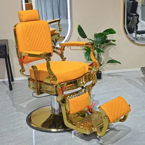 Hair Salon Barber Chairs Heavy Duty Luxury Cushion Hydraulic Pump Hairdressing Chairs silla de peluquero Professional Suppliers