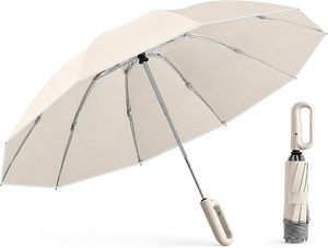 Parapluie de luxe pliant automatique portable avec boucle annulaire, coupe-vent, 3 sections, personnalisable avec logo, pour la pluie - Vente en gros - Product Image 1