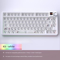 Kit DK75 Pro avec bouton et écran, clavier sans fil 3 modes à éclairage RGB, barebone 75% pour claviers DIY personnalisés