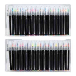 ปากกาเมจิกหัวพู่กันสองหัว Bonwins Maker 04 จำนวน 36 สี สำหรับระบายสีและวาดภาพสำหรับผู้ใหญ่ - Product Image 1