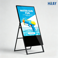 Pantalla LCD Comercial HRAY de 1200x1 con Montaje en Suelo, Altavoces y Relación de Contraste para Promoción de Productos, Pantalla de Marketing Interior OEM