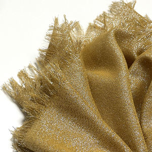 Hijab en satin doré brillant, foulards et châles métalliques, écharpe musulmane pour femme de luxe, voiles de Dubaï, écharpes à franges scintillantes 2026 - Product Image 4