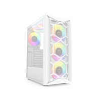 Casing PC Gaming White TDI1104 ATX Micro ATX dengan Kaca Temper 3mm dan Panel Depan Mesh