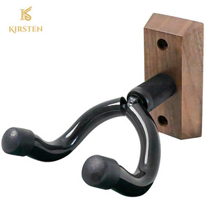 Support mural personnalisable KIRSTEN en noyer noir américain pour guitare, basse et <span class=keywords><strong>violon</strong></span>, avec fixation sécurisée détachable - Product Image 2