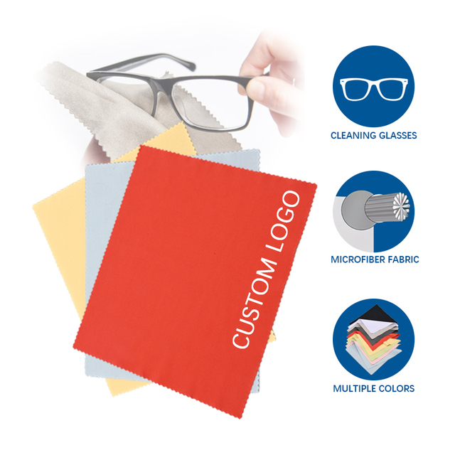 High Quality Eyeglasses Screen Cleaner Wipes Custom Logo Microfiber Eyewear Glasses Optical Lens Cleaning Cloth